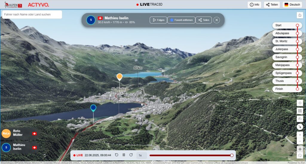 Alpen Challenge Lenzerheide 2025: Europas schönster Radmarathon setzt neue Massstäbe mit 3D-Live-Tracking
